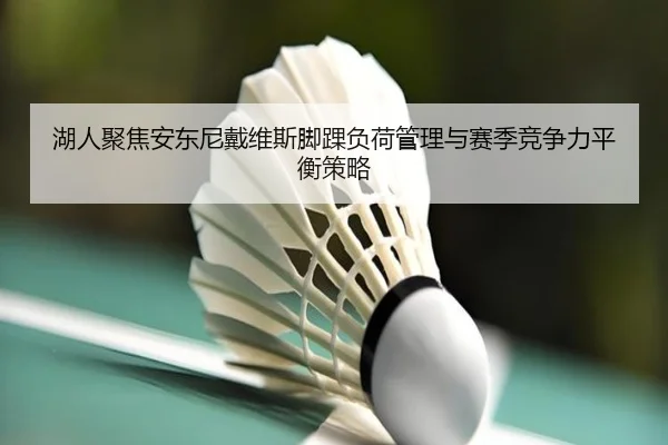 湖人聚焦安东尼戴维斯脚踝负荷管理与赛季竞争力平衡策略