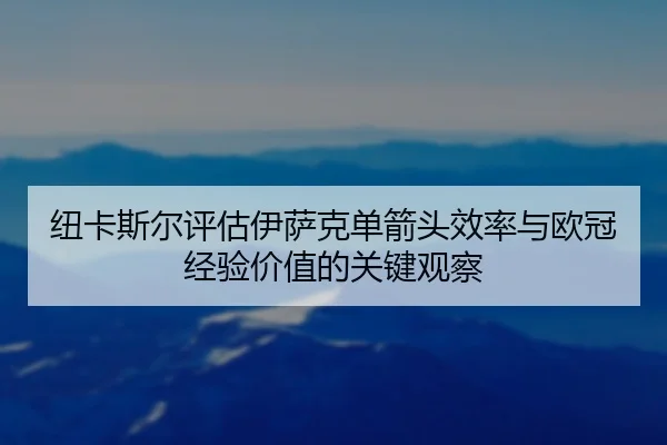 纽卡斯尔评估伊萨克单箭头效率与欧冠经验价值的关键观察